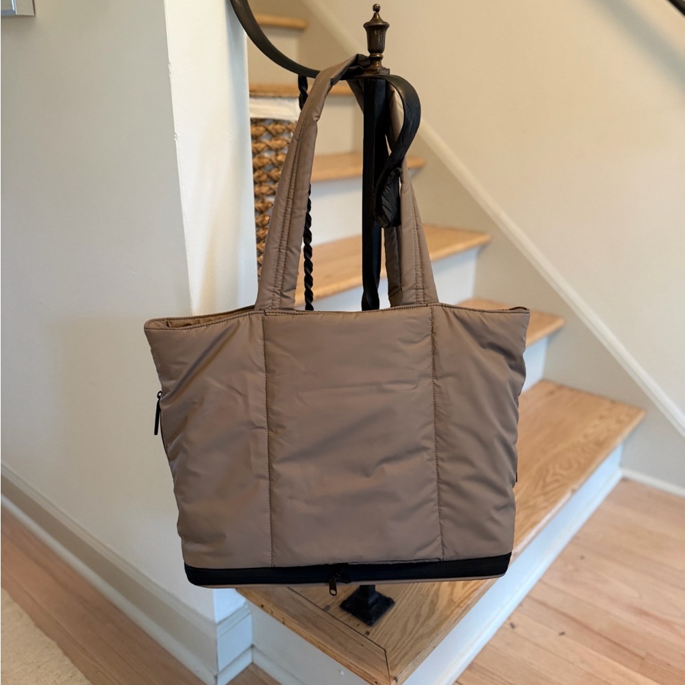 Calpak Luka expandable laptop tote chocolate